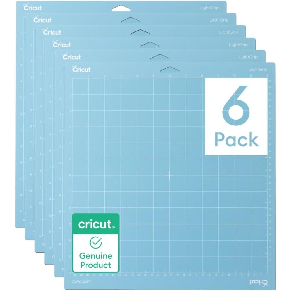 LightGrip Cutting Mat Pack 6 count, 12in x 12in - for Explore & Maker Machines -